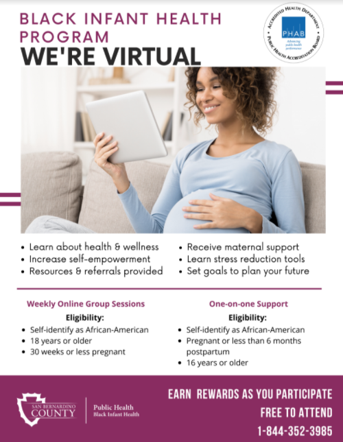  Learn about health and wellness, self-empowerment, and receive maternal support.